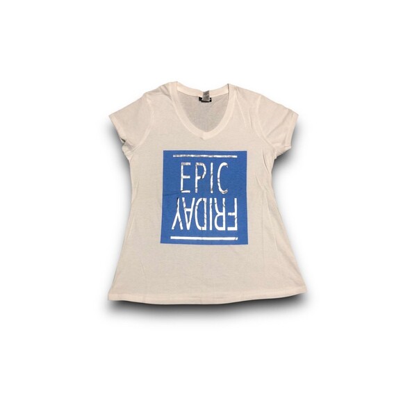 Joe Boxer Women's "Epic Friday" V-Neck Graphic Shirt - Large - Picture 1 of 2